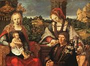 Lucas van Leyden Madonna and Child with Mary Magdalene and a Donor china oil painting reproduction